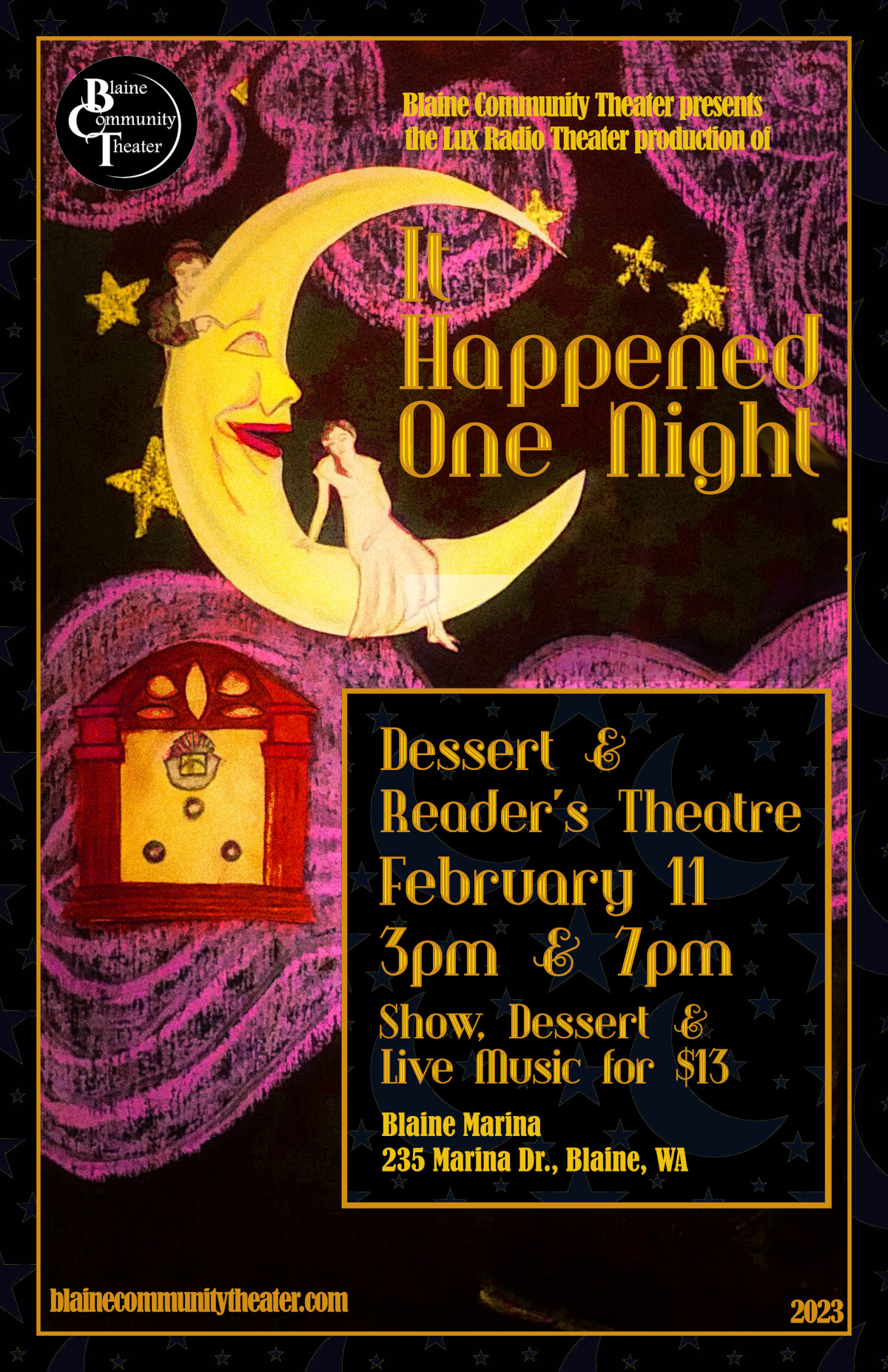 "It Happened One Night" Reader's and Dessert Theatre - Feb 11th ...